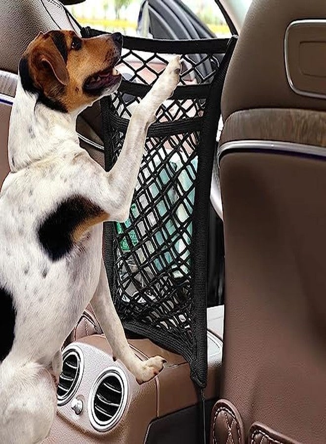 Nirgun Empex 3-Layer Car Mesh Organizer, Seat Back Net Bag, Barrier of Backseat Pet Kids, Cargo Tissue Purse Holder, Driver Storage Netting Pouch,Automotive Seat Back Organizers. - Image 2